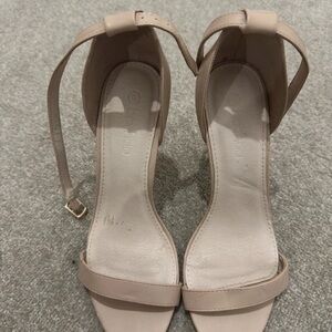 Chic Beige Strappy Heels